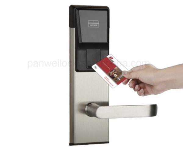Quality RFID M1 Card Open Key Card Hotel Lock With Free System Manage Titanium alloy for sale