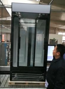 China Upright Auto Closing Beverage Glass Door Refrigerator Sliding Glass Door Merchandiser Fridge wholesale