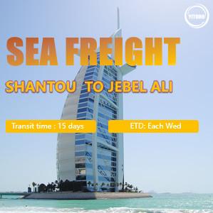 China Shantou To Jabel Ali UAE International Ocean Freight Global Freight Shippers Each Wed wholesale