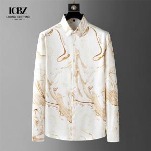 China Autumn Long Sleeve Men Casual Check Vintage Printed Shirts Slim Fit Single Breasted wholesale