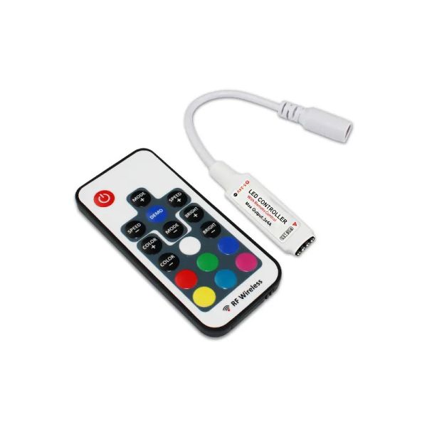 China DC 5-24V RGB WW CW Controller Mini Rf Wireless 17 Keys RGB LED Controller For RFB Strip Lights wholesale