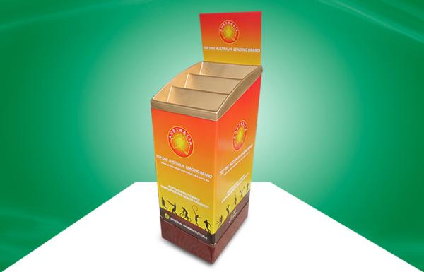 Quality Strong Custom 3 Tier POP Cardboard Dump Bins  UV Coating With 4color CMKY Offset Printing for sale