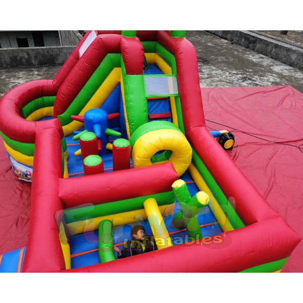 6x4x3.5 Meter Inflatable Bouncer Slide Obstacle Course Jumping Castle