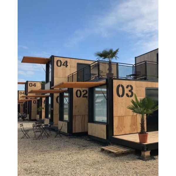 Foldable/Extendable/Detachable Commercial Street Container House Restaurant/Clothing Store with Modern Two-Story Design