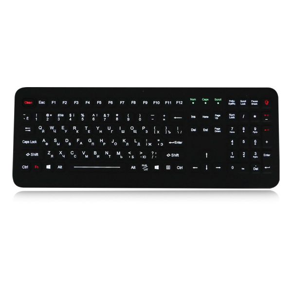 China 108 Keys Silicone Industrial Keyboard IP68 Waterproof Backlit Desktop wholesale