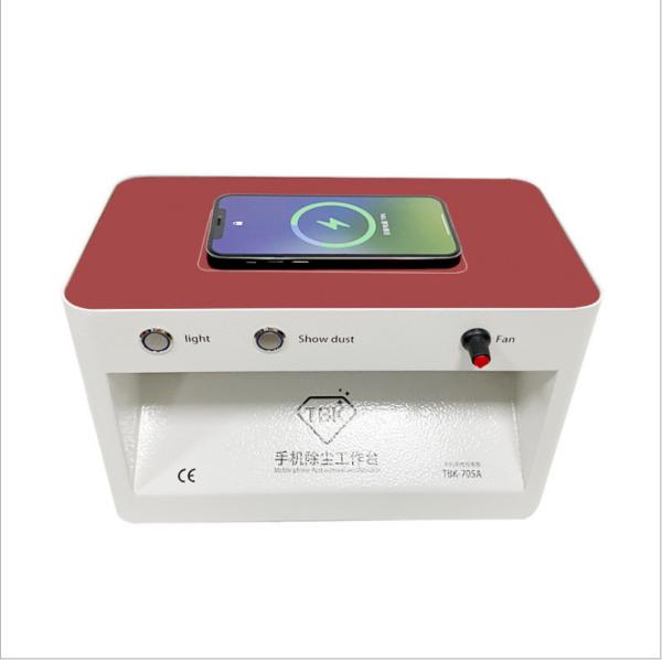 Quality TBK 705A Mobile Phone Wireless Charging Dust Removal Workbench Dust Extraction Dedusting for Iphone  Function for sale