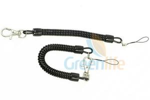 China Standard Coiled Key Lanyard Slim Spring Black Color For Multi - Purpose Daily Use wholesale