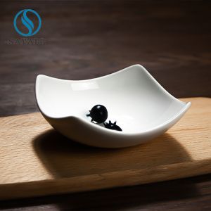 China Fashionable Tableware Accessories White Ceramic Single Flavor Plate wholesale