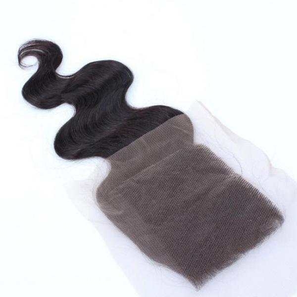 Hot Selling Natural Color Body Wave 8A Grade Virgin Peruvian Hair Silk Top Lace Closure