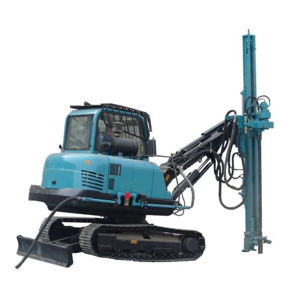 Quality Blasthole Rock Drill Rig , Top Hammer Drilling Rig Crawler Type For Blasting for sale