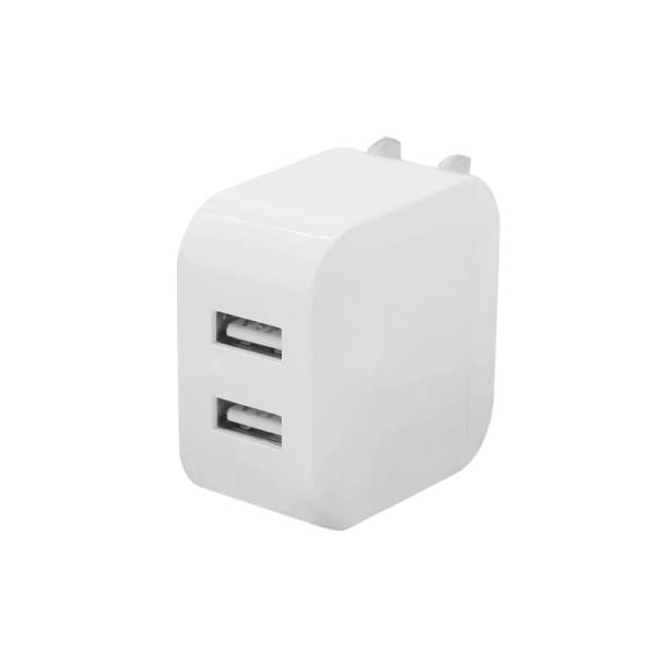 Quality 24W Double USB Power Adapter 5V 4.8A Folding Plug Dual USB Home Charger for sale