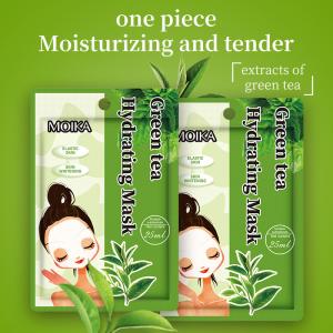 China Instantly Quenches Skin Hydrated Green Tea Facial Masks Contains Vitamin E Collagen wholesale
