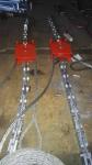 2 Bundled Conductors Running Boards For Pulling Line In Transmission Stringing