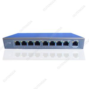 China 8 port POE switch 24V with 1 uplink port, mini network hub ethernet switch for ip camera on sale