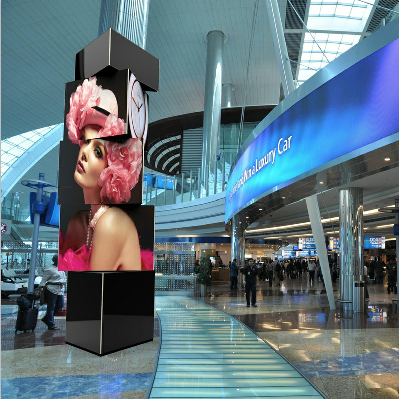 China New Tech 360 degree rotating electronic led display wholesale