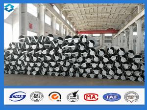China 70ft 5mm Thick Q420 Galvanized And Black Tar Painted Steel Electric Pole wholesale