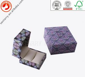China vintage jewelry box with pu leather insert for ring packaging wholesale
