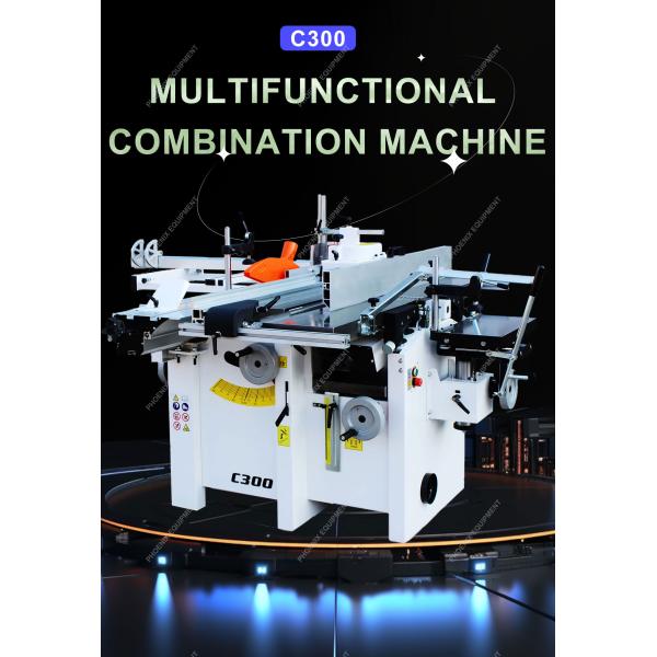 0-2kW 5 in 1 Combined Sliding Panel Saw Spindle Moulder Table Woodworking Planer Machine