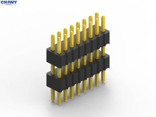 Universal 1.27 Pitch Pin Header , Square 40 Pin Header Connector 500 V Withstand