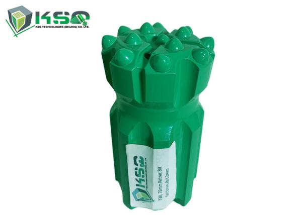 T38 76mm Rock Hammer Drill Bits Quarrying Retractable Threaded Button Bits Rock