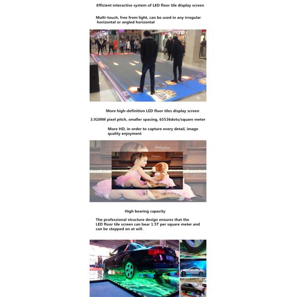 Theatre LED Stage Backdrop Screen P3.91 Indoor Full Color Floor Tile Interactive Display