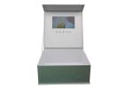 Pu leather video player box with screen display,boot logo ,lcd video box with gb