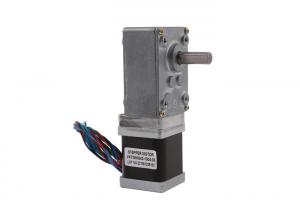 China NEMA 14 35mm Hybrid Stepper Motor With Worm Gearbox Custom D Axis wholesale