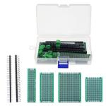 Dual Side Prototype PCB Board Kit 5.0mm Screw Terminal blocks 2.54mm Pin header