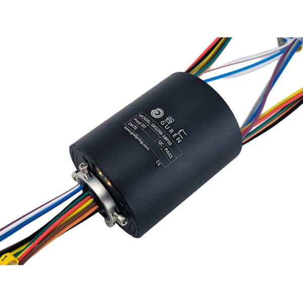Middle Hole Rotary Joint Electrical Connector Electrical Slip Ring With Teflon Wire