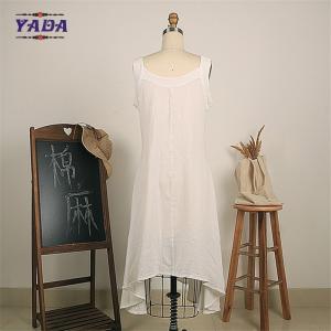 China Irregular women sleeveless one piece fashion boutique white dress China wholesale clothing with high quality on sale