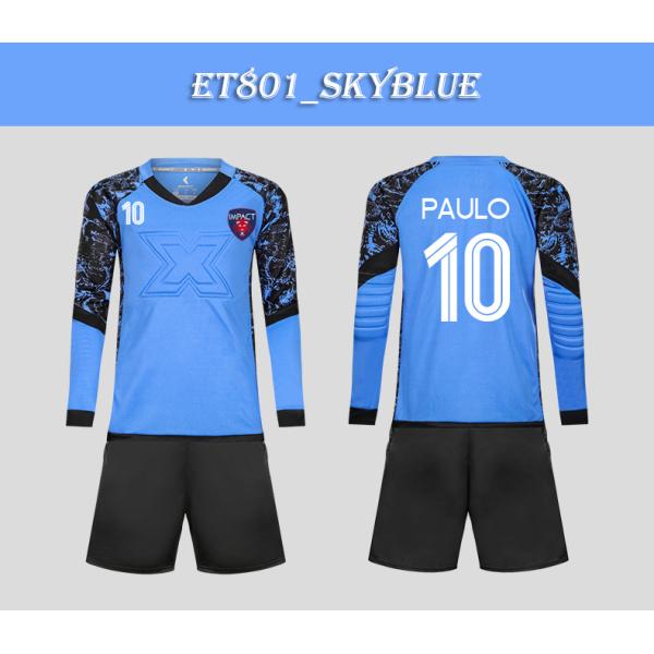 Football goalkeeper uniform Children's anti-collision goalkeeper suit Customized set boys' thickened primary school jersey