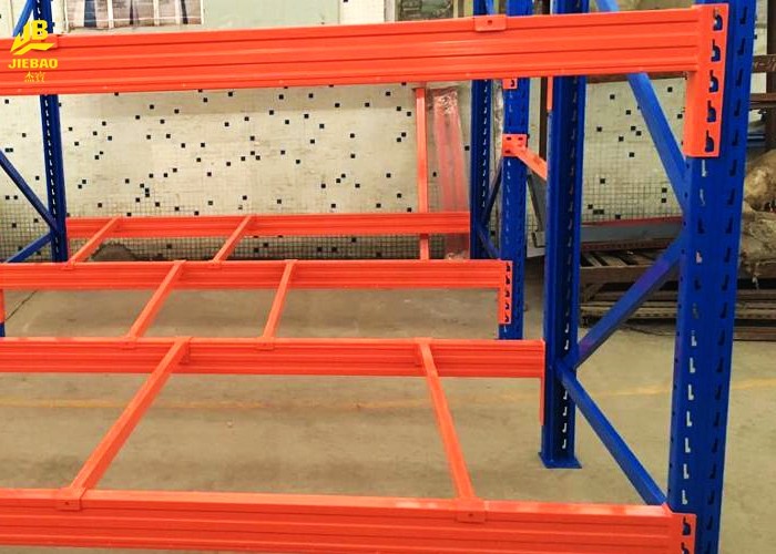 China Assembly Blue Columns Warehouse Pallet Racking Load Weight 4000KG 3 Levels 6M High on sale