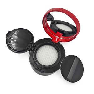 Round Dewy Reusable Compact Powder Cushion Foundation Case Refillable Travel