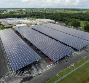 Double Row Solar Car Parking SS304 Carport Solar Mounting Structure Waterproof Adjustable Metal PV Panel Support System