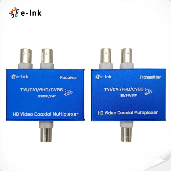 Quality 2 Channel Analog Video Multiplexer 720P 960P HDCVI AHD TVI Coaxial Multiplexer for sale