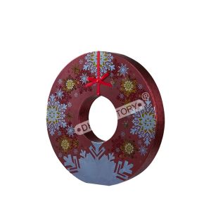 China Custom Empty Christmas Chocolate Boxes Circle Shape With Food Tray wholesale