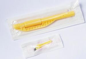 China Disposable manual tattoo pen in professinal , yellow Microshading Handpiece and detachable wholesale