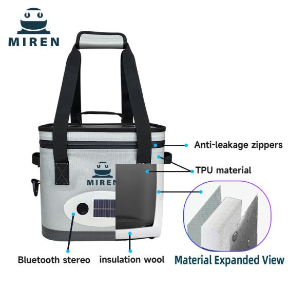 Quality New Trend New Product! 24-Can Insulated Cooler Bag With Bluetooth Audio And Coloured Ambient Lighting for sale