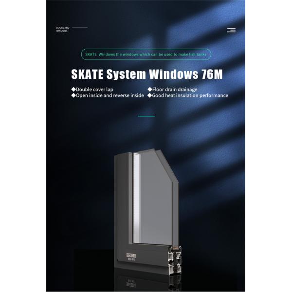 Standard Triplex Glass Aluminum Casement Windows with Mosquito Net and Screen Netting