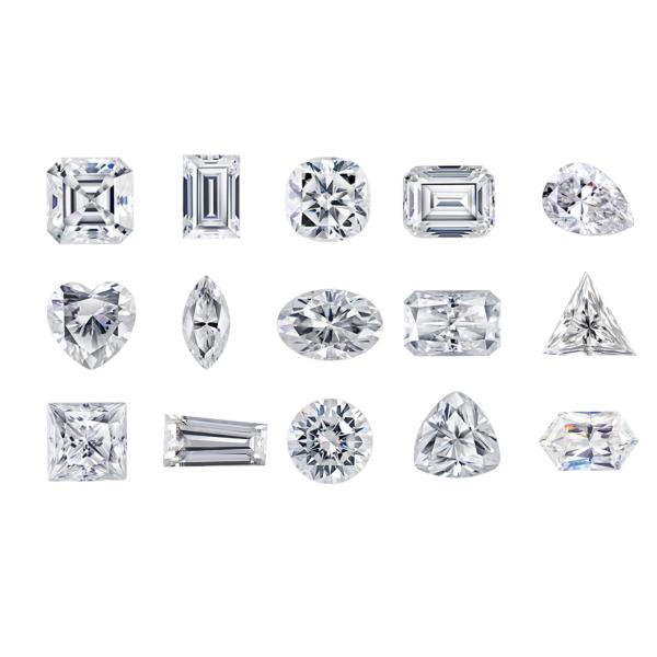 Gemstone Material Synthetic Lab Created Round Blue Moissanite Beads For Jewelry Making