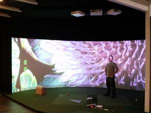China HD Customized Curved Projection Screen,fixed frame screen 180 Degree For Flight Simulator wholesale