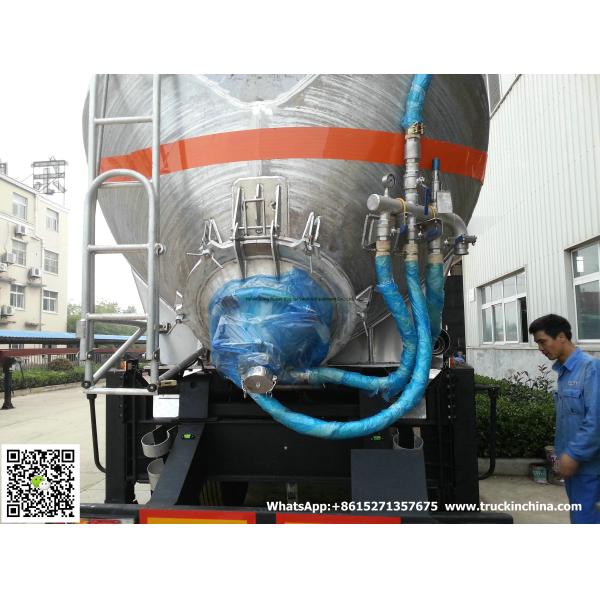 Aluminum Alloy Wheat Flour Bulk Tanker with Tipping Hydraulic Cylinder (6000USG-10000USG )whApp:+8615271357675