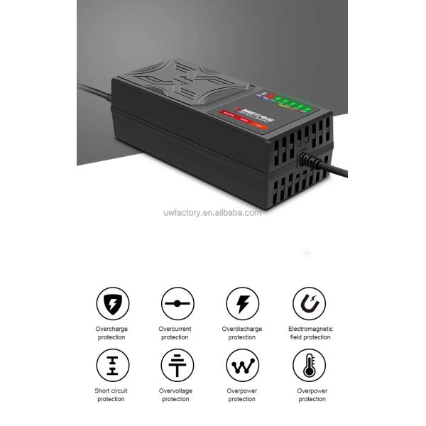 Smart Charger 110V 120V 220V 230V 240V 96V 20AH Lead Acid Charger 48V 72V 32AH Automatic Identification 100-240V/0.9A