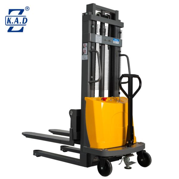 Fork Width Adjustable Electric Pallet Stacker 1 Ton 2 Ton DC Motor Semi Electric Stacker