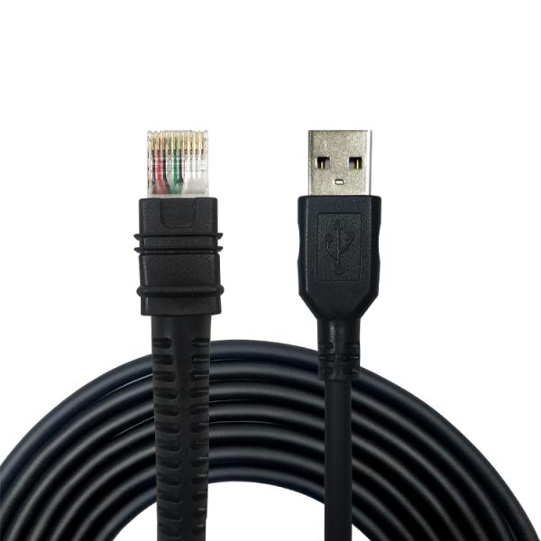 Quality Shielded USB Coiled Cable Shielded For Zebra Barcode Scanner for sale