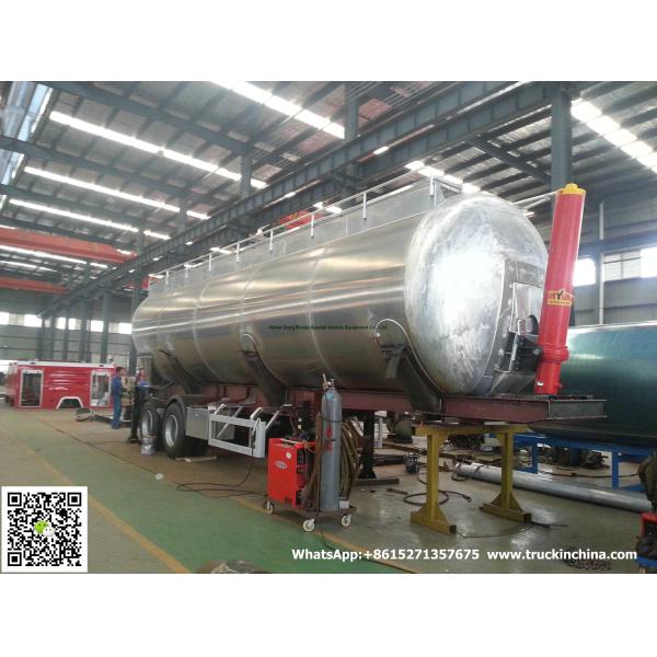 Aluminum Alloy Wheat Flour Bulk Tanker with Tipping Hydraulic Cylinder (6000USG-10000USG )whApp:+8615271357675