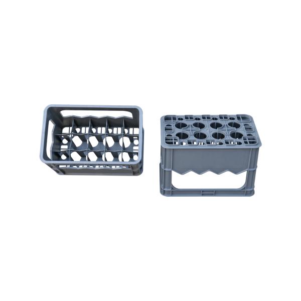 Plastic Beer Bottle Crate 15 Bottles Wholesale Stackable Turnover Storage Plastic Beer Crates 12/15/20/24/40 Bottles Green/Black/Blue/Red Mesh Style