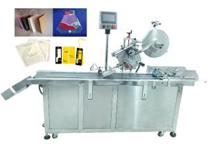 YM210D Automatic Label Applicator for Mylar Pouch Plastic Bag With Date Code Printer