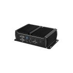 Black Fanless Industrial PC Mini Computer Intel Core Dual LAN Dual Display
