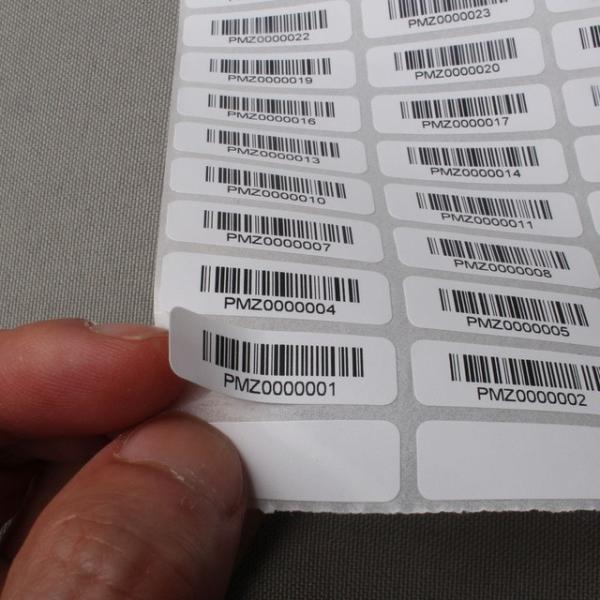 Hot Stamping Silk Screen Custom Barcode Labels In Roll Or In Sheet